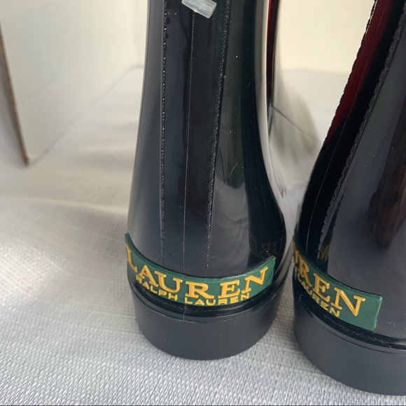 Lauren Ralph Lauren | Black/Bright Tally Rain Boots Size 7. - Picture 7 of 12